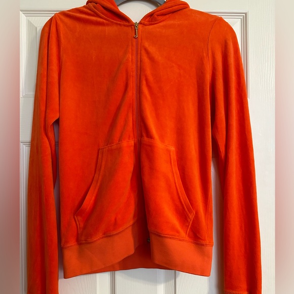 Juicy Couture Orange Velour Jacket - Picture 2 of 9